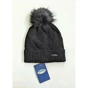 Weatherbeeta BNWTWe Lined Pompom Beanie Hat Black